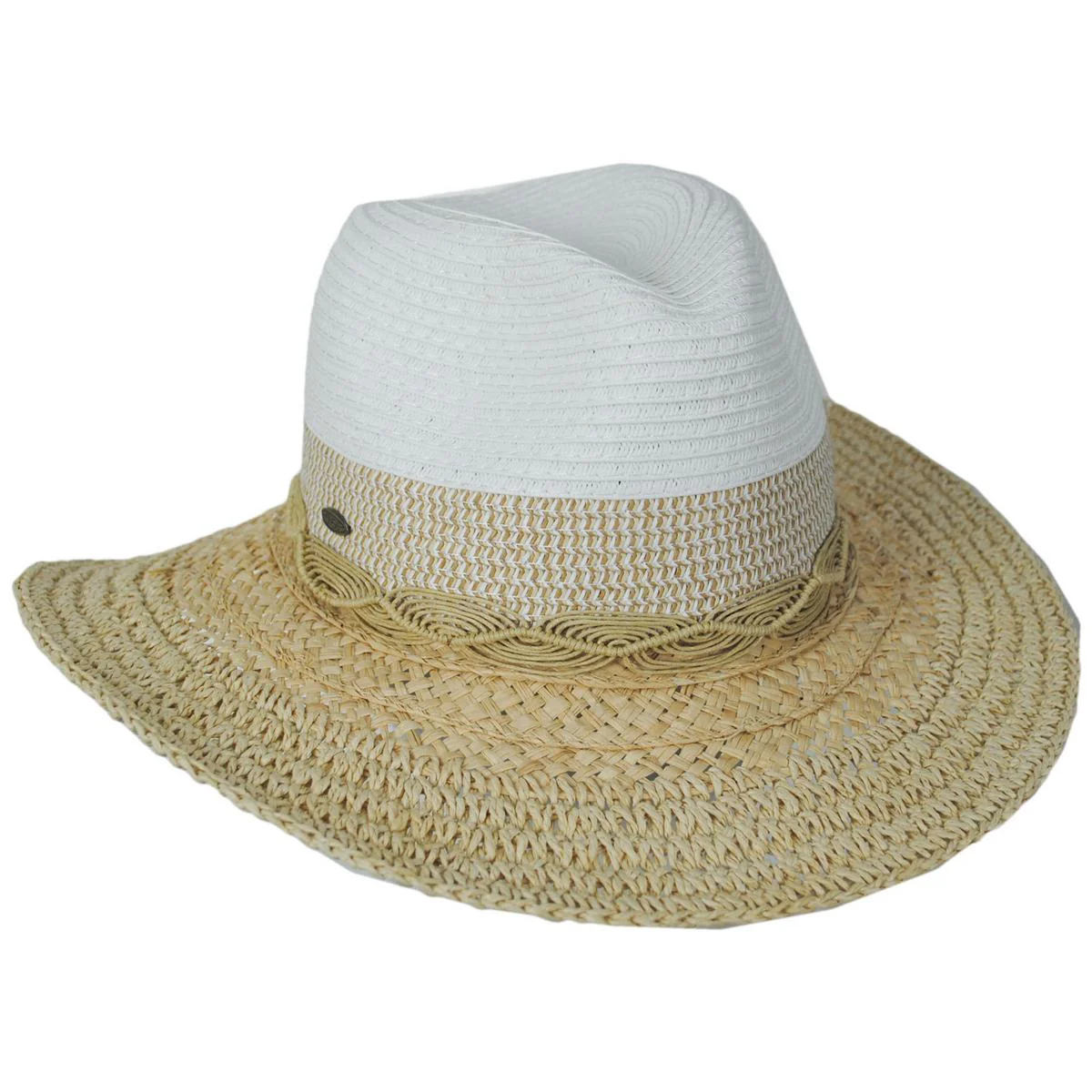 Alcantara Mixed Straw Fedora Hat