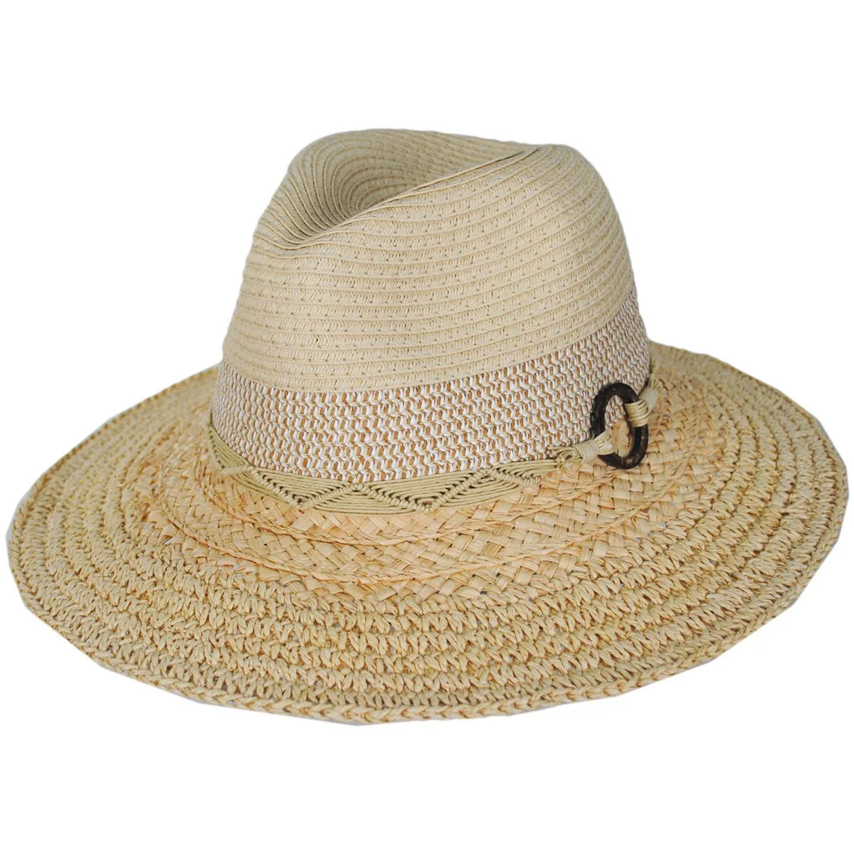 Alcantara Mixed Straw Fedora Hat - Image 5