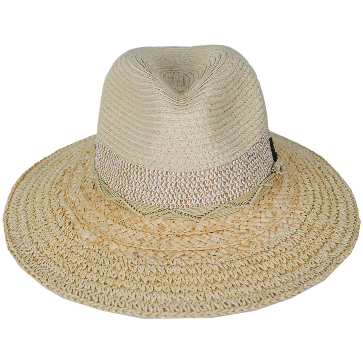 Alcantara Mixed Straw Fedora Hat - Image 6