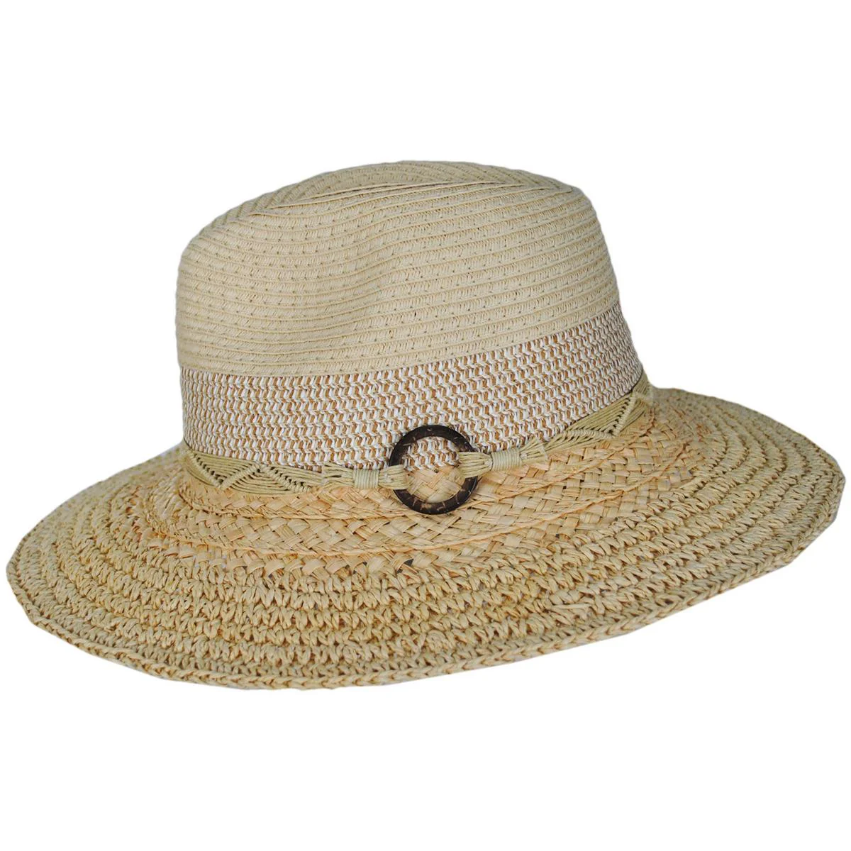 Alcantara Mixed Straw Fedora Hat - Image 7