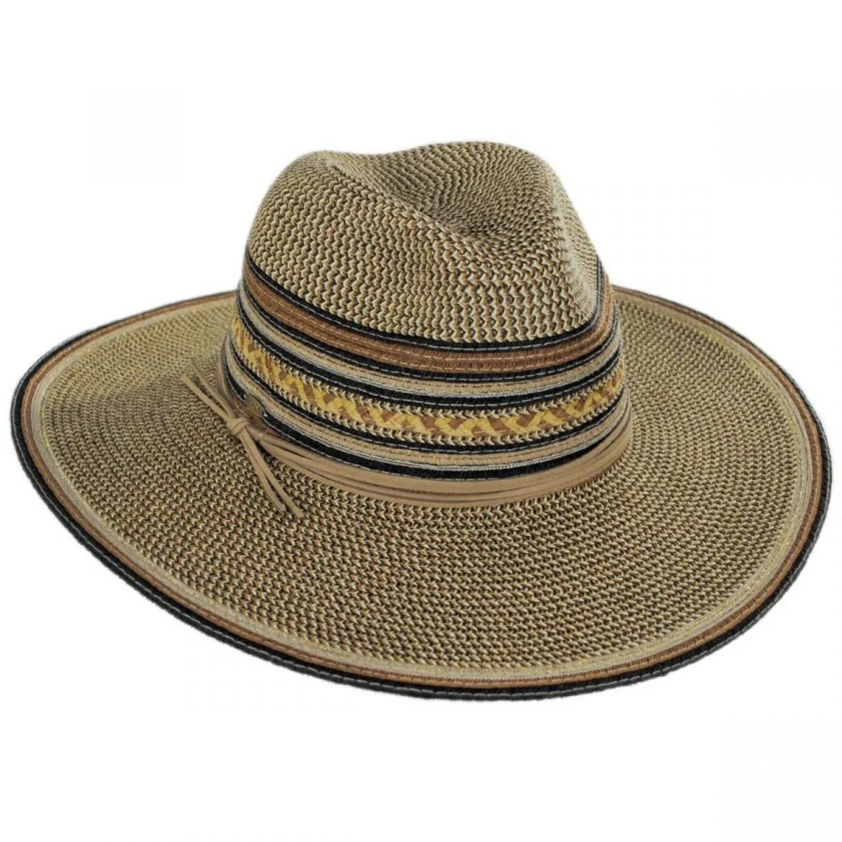 Alento Braided Toyo Straw Blend Fedora Hat