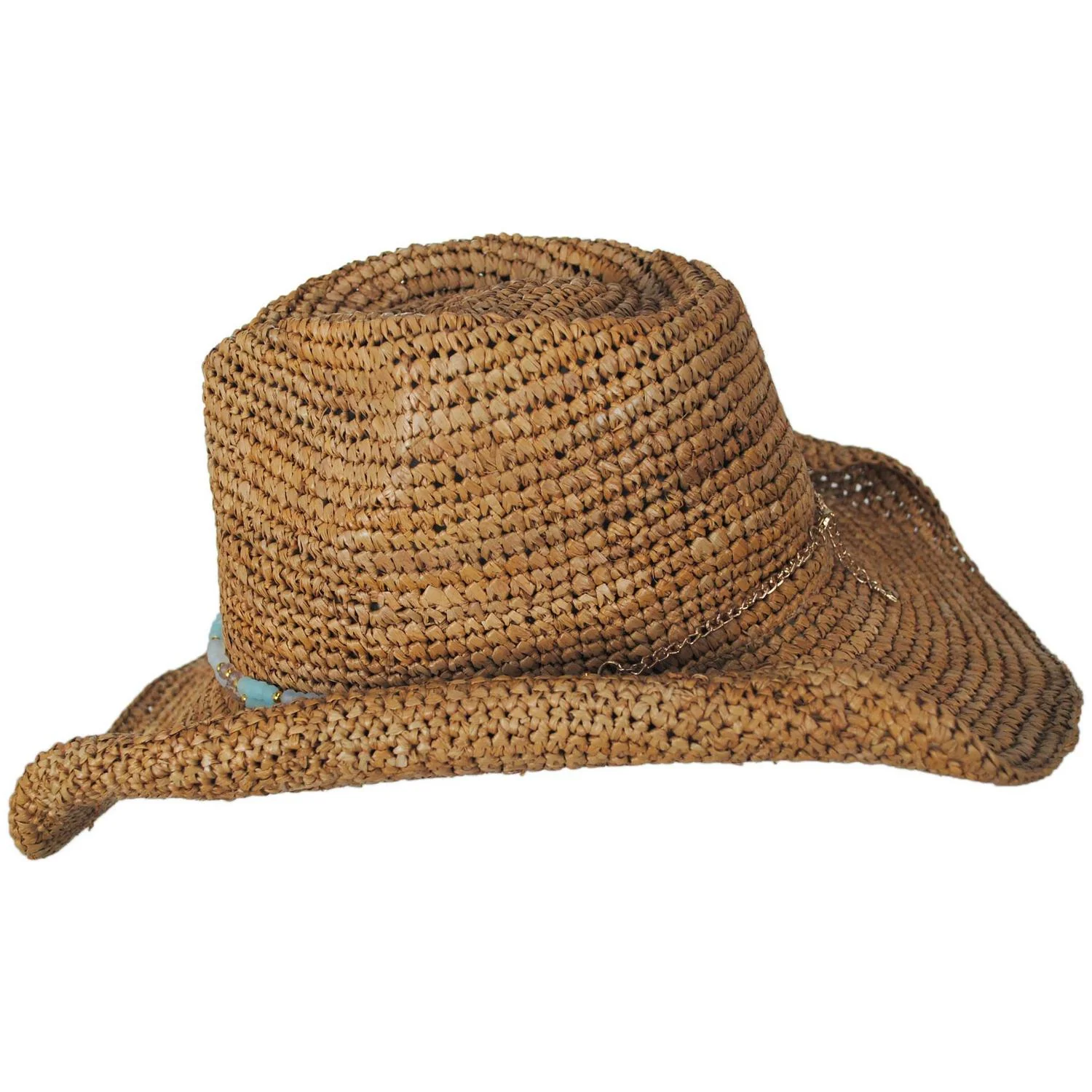 Allison Raffia Straw Western Hat - Image 4