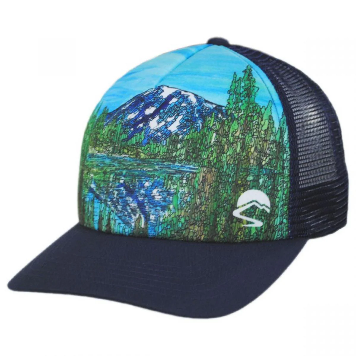 Alpine Reflection Trucker Snapback Baseball Cap