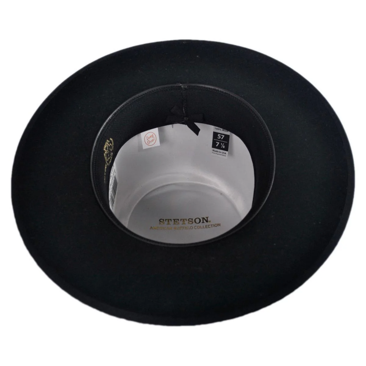 Amish Buffalo Fur Felt Open Crown Fedora Hat - Image 4