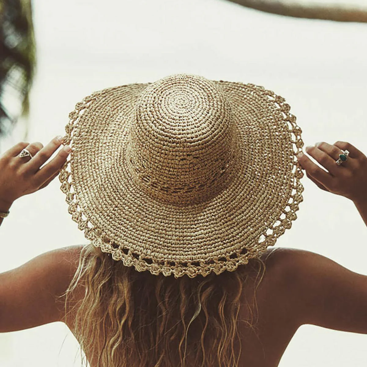 Amy Raffia Straw Sun Hat - Image 4
