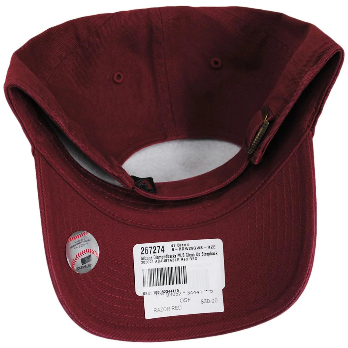 Arizona Diamondbacks MLB Clean Up Strapback Baseball Cap Dad Hat - Image 4
