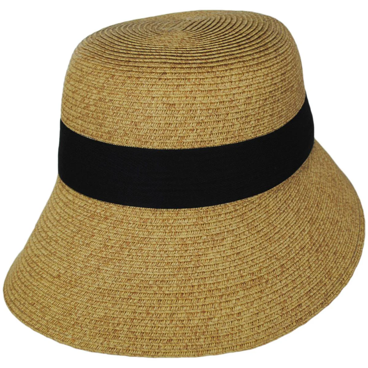 Asymmetric Toyo Straw Cloche Hat - Made to Order