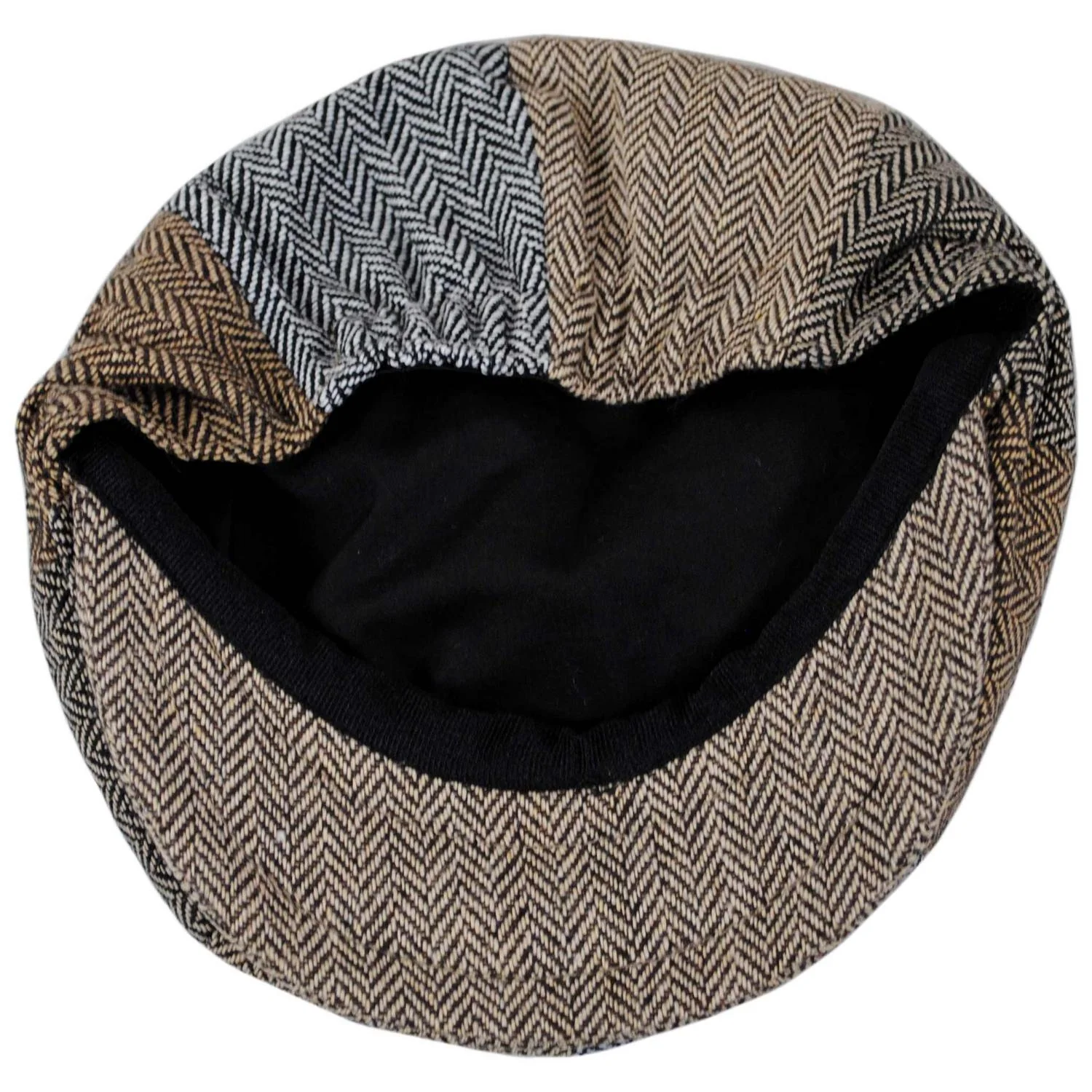 Baby Herringbone Patchwork Wool Blend Newsboy Cap - Image 4