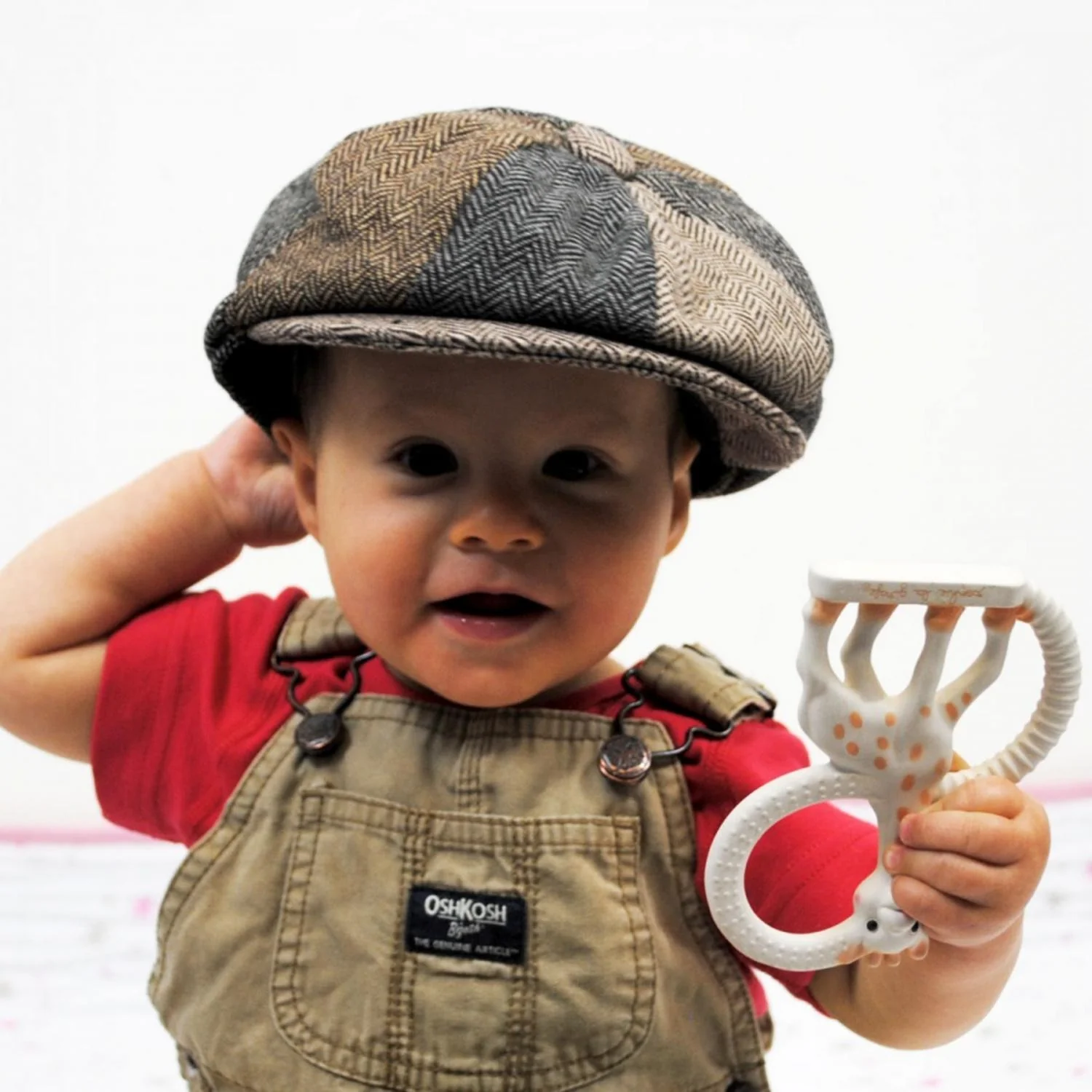 Baby Herringbone Patchwork Wool Blend Newsboy Cap - Image 6