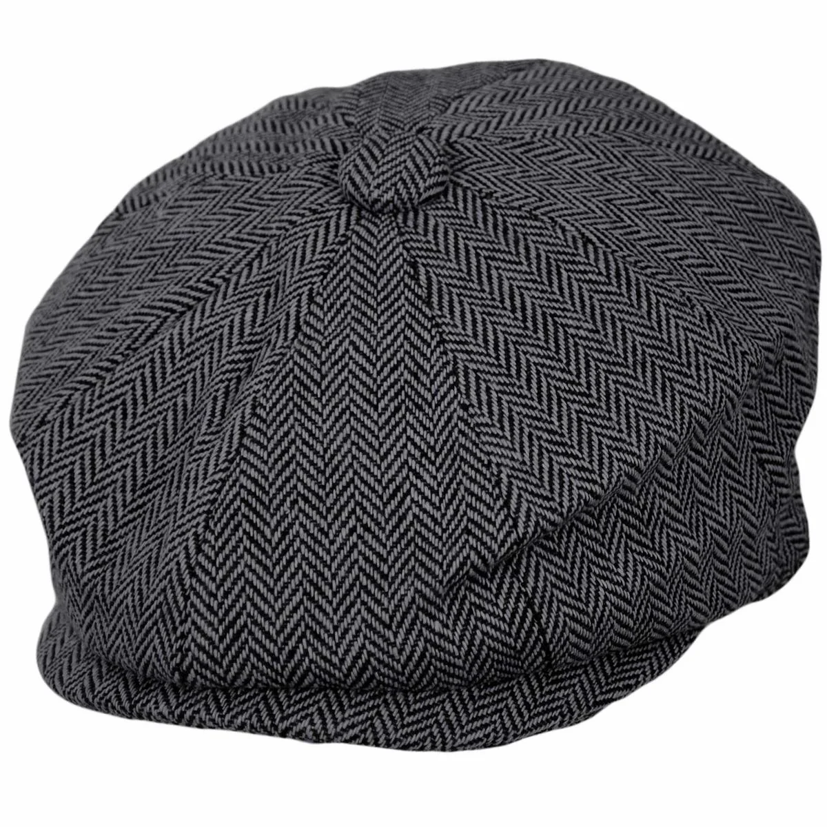 Baby Herringbone Wool Blend Newsboy Cap - Image 6