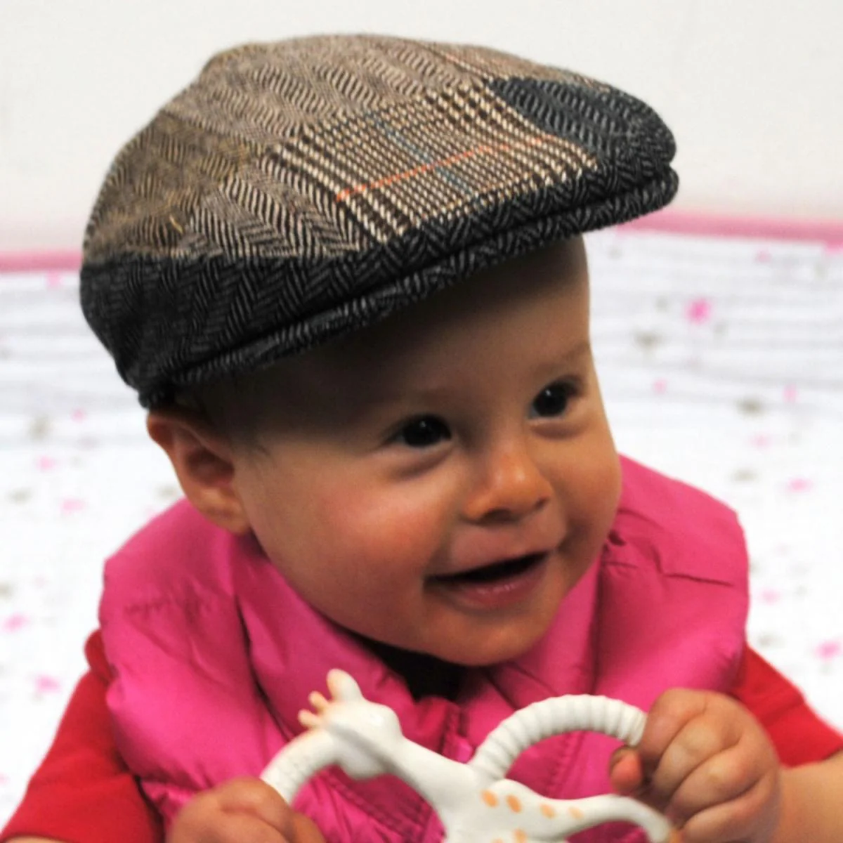 Baby Patchwork Wool Blend Ivy Cap - Image 2