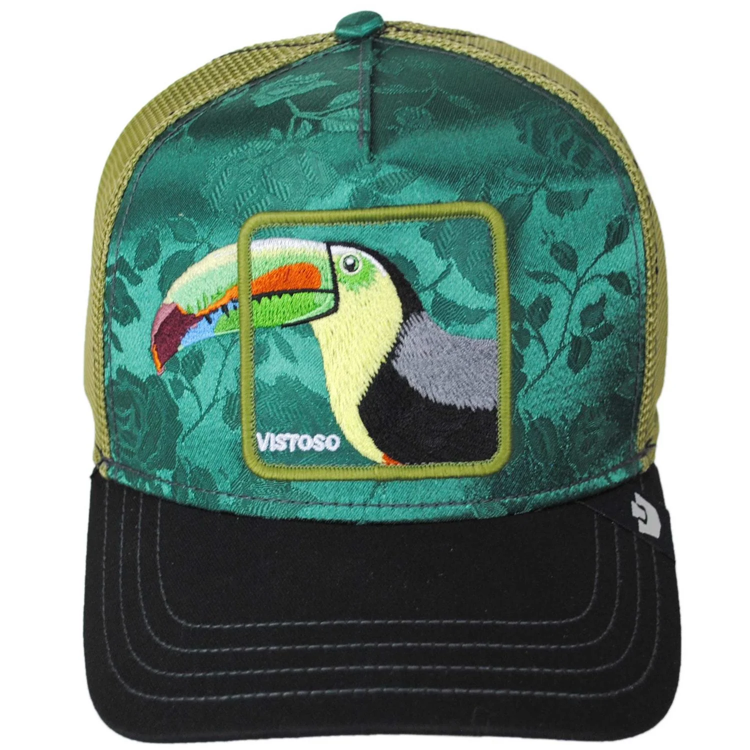 Belize Toucan Jacquard Mesh Trucker Snapback Baseball Cap - Image 2