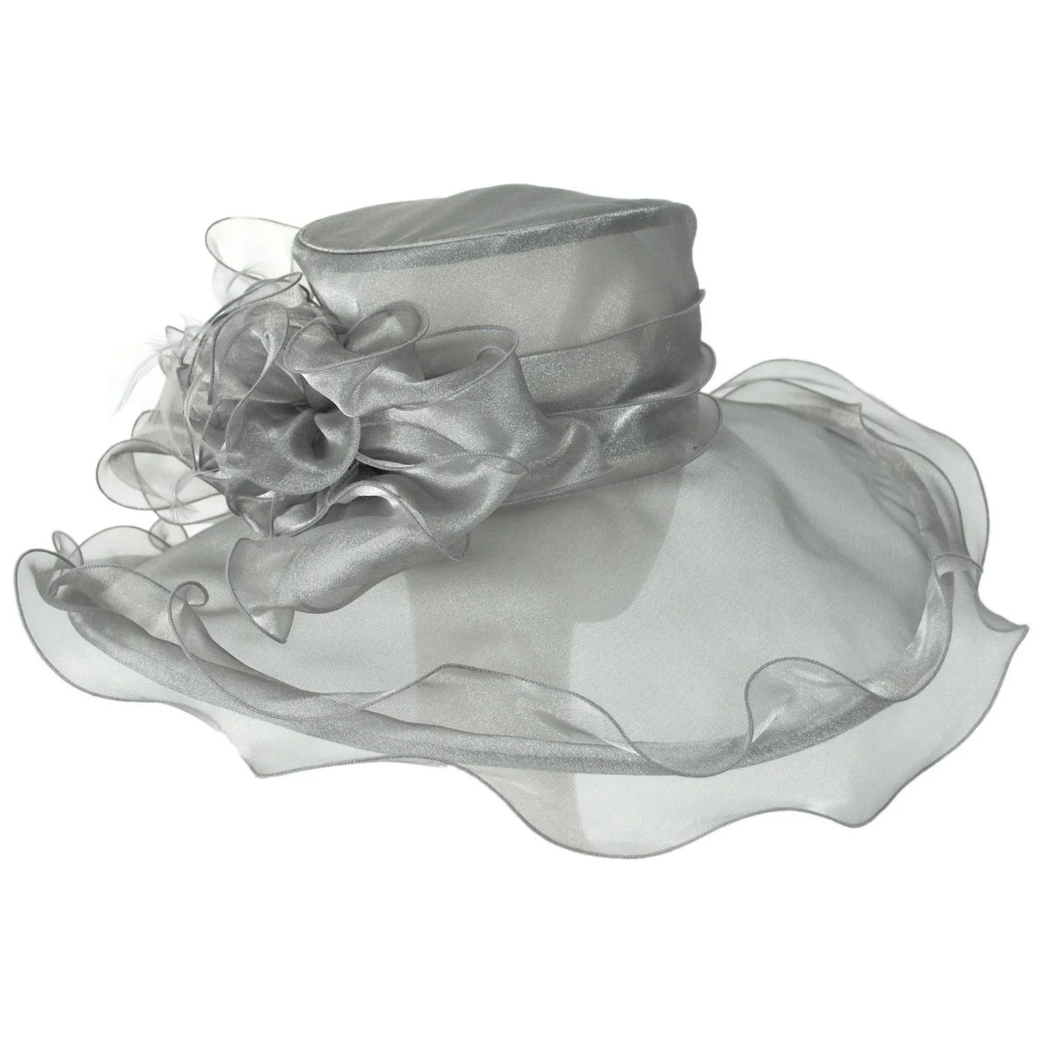 Big Bow Organza Boater Dress Hat