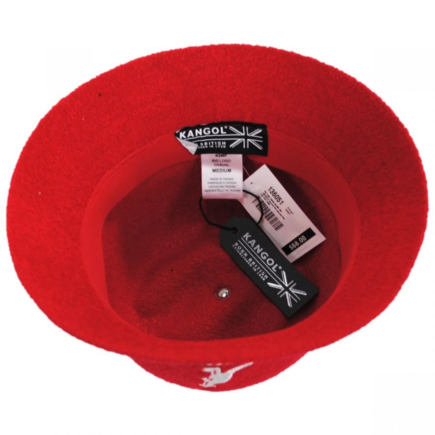 Big Logo Casual Bucket Hat - Scarlet Red - Image 4