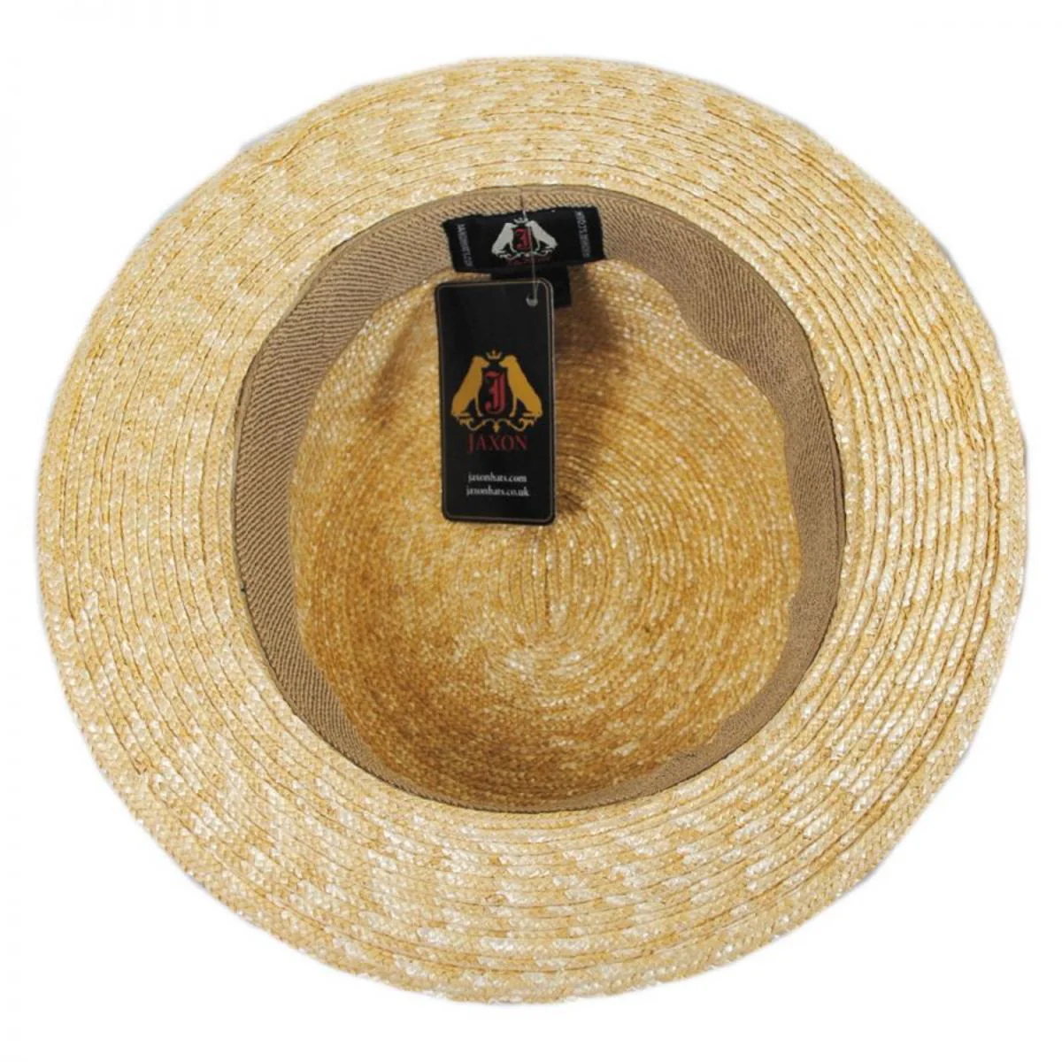Black Band Wheat Straw Skimmer Hat - Image 6