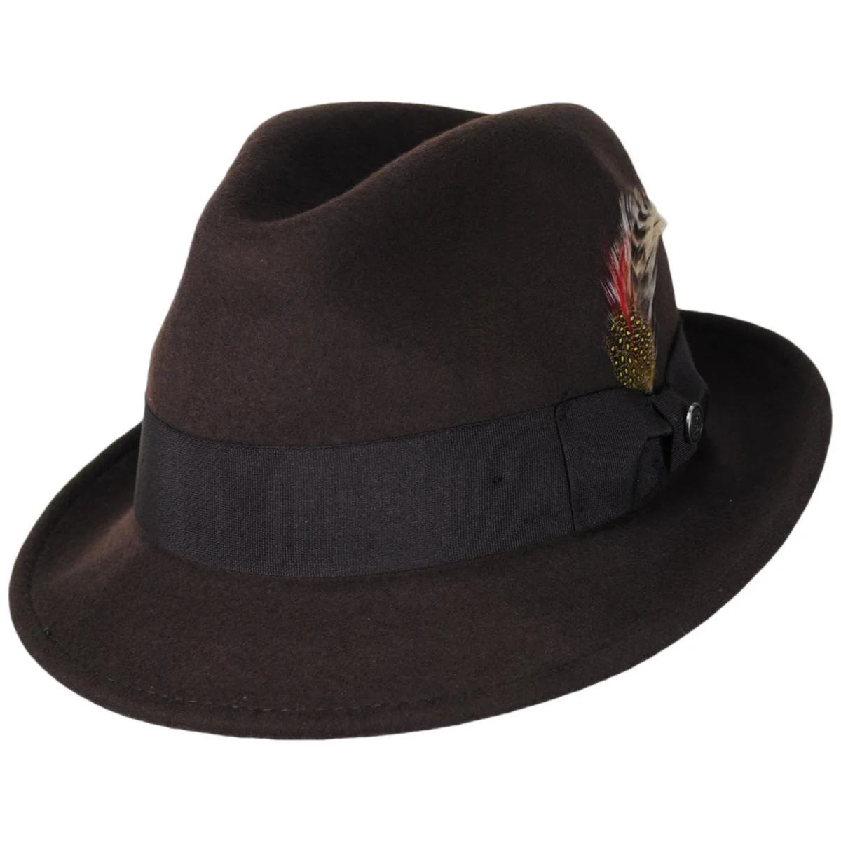 Blues Crushable Wool Felt Trilby Fedora Hat - Image 21