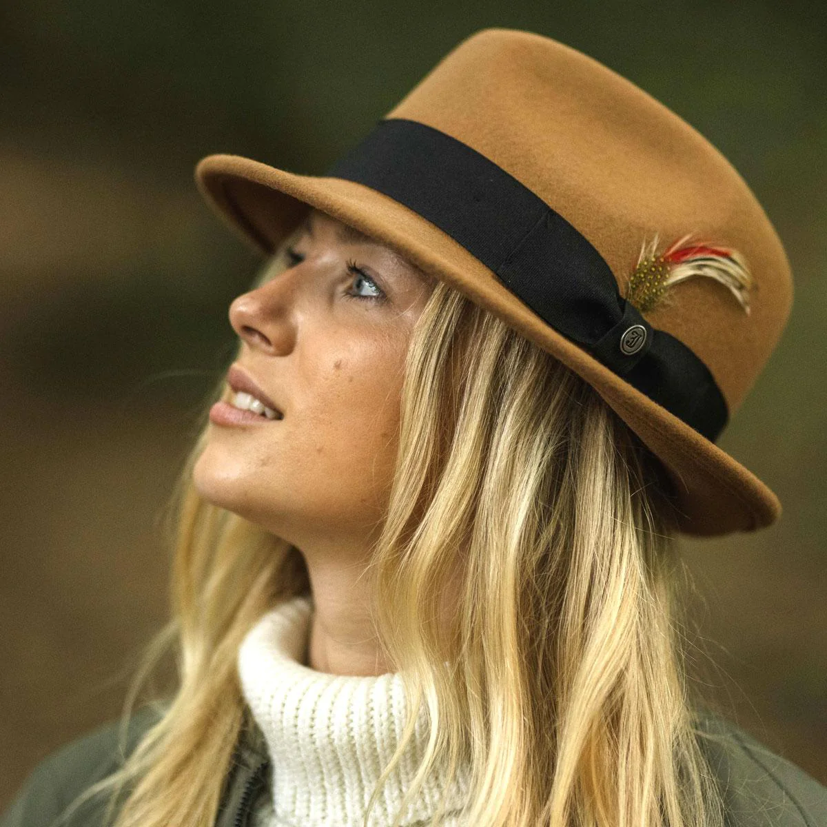 Blues Crushable Wool Felt Trilby Fedora Hat - Image 29