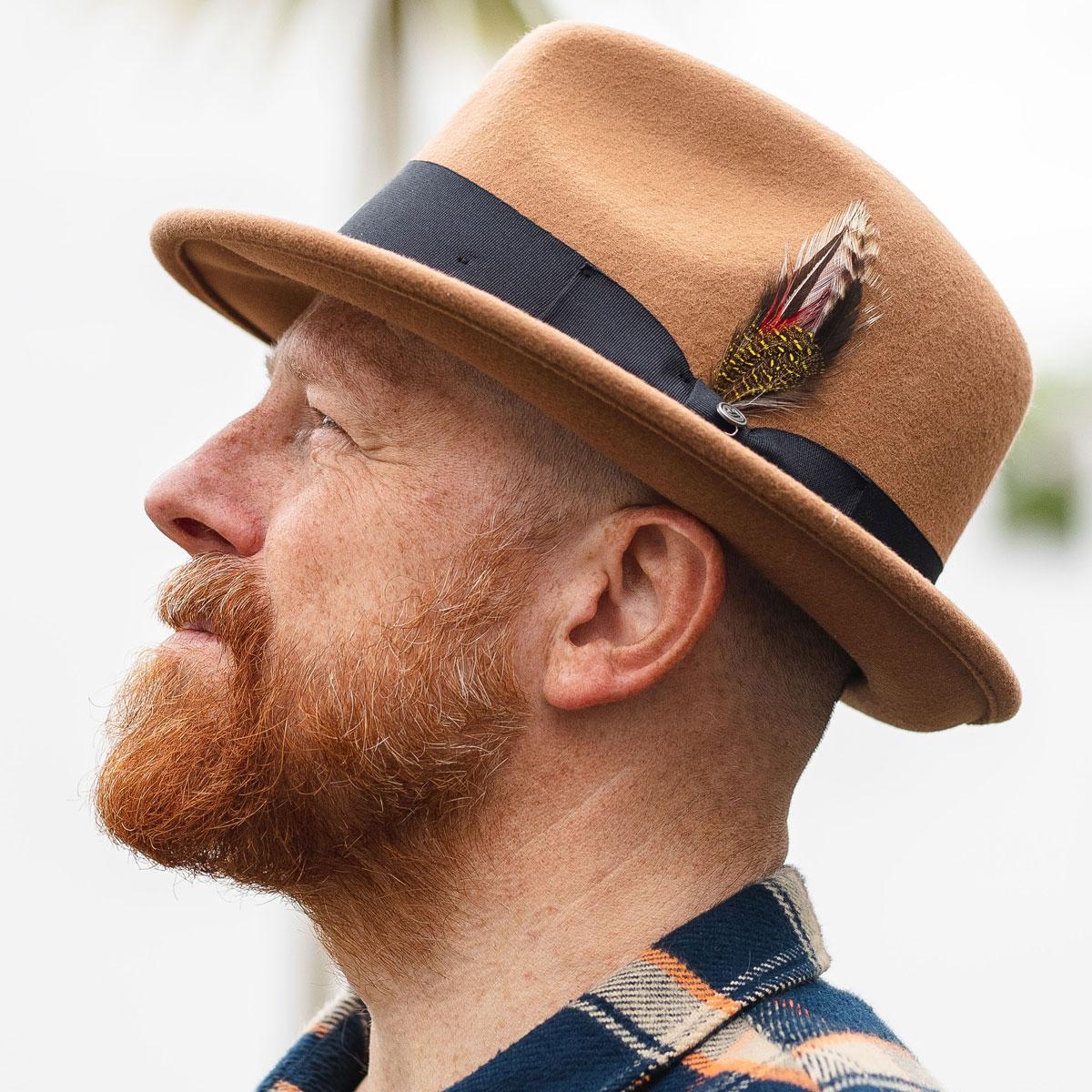 Blues Crushable Wool Felt Trilby Fedora Hat - Image 33