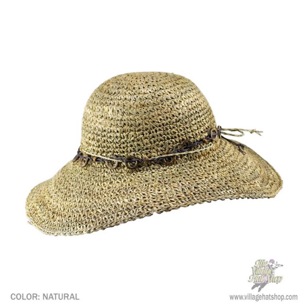 Bohemian Seagrass Straw Floppy Sun Hat - Image 2