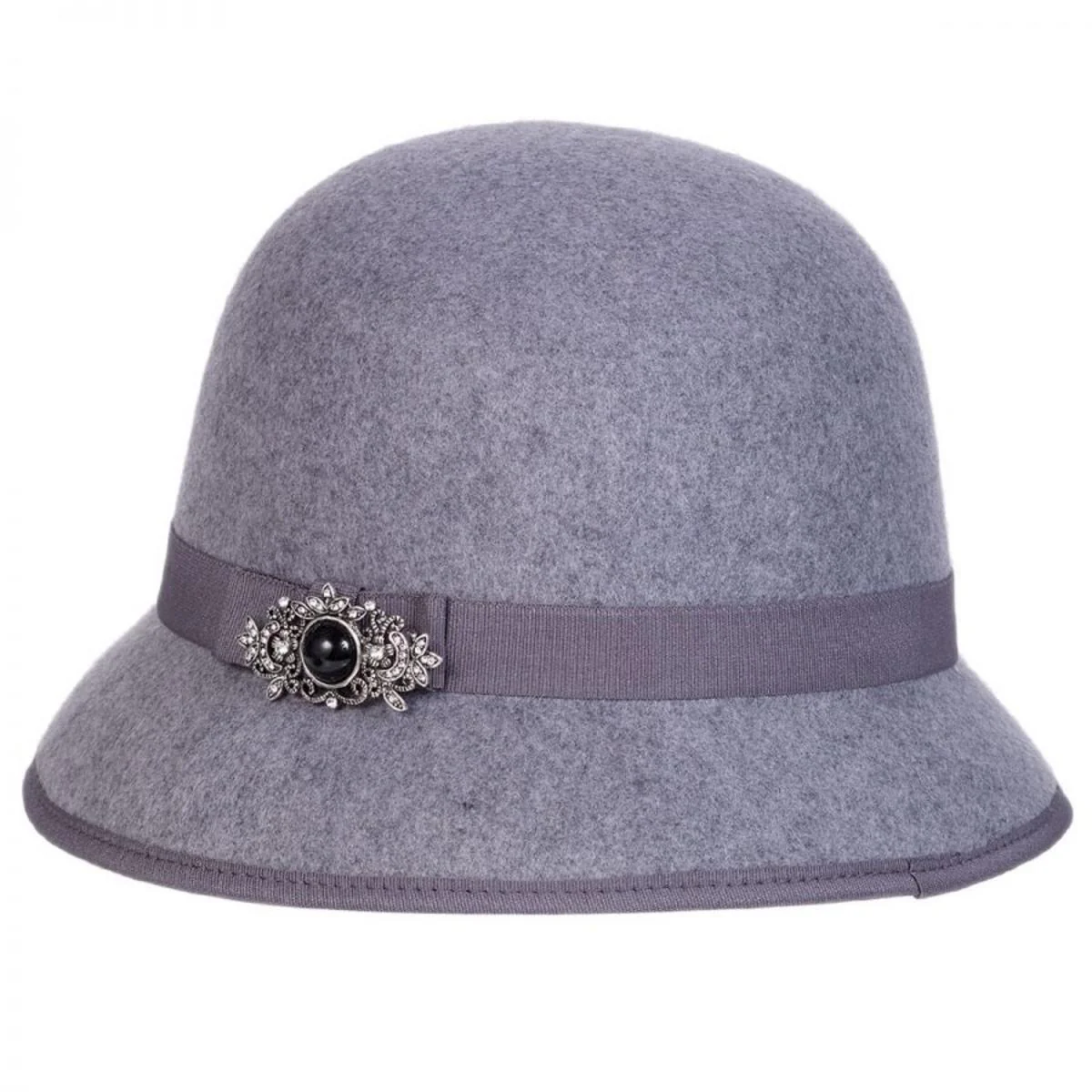 Brooch Wool Felt Cloche Hat - Made to Order - Image 5