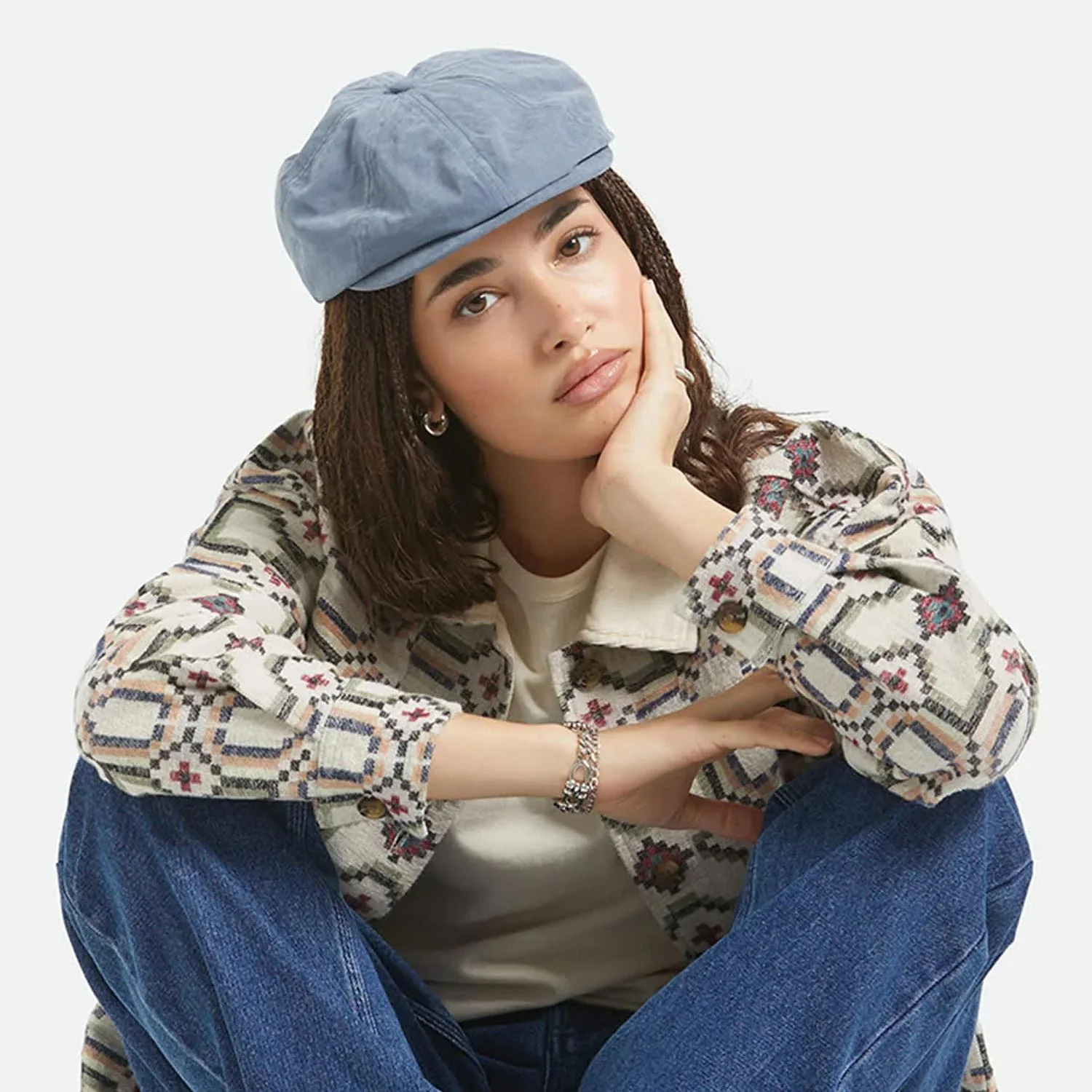 Brood Brushed Satin Newsboy Cap - Image 4