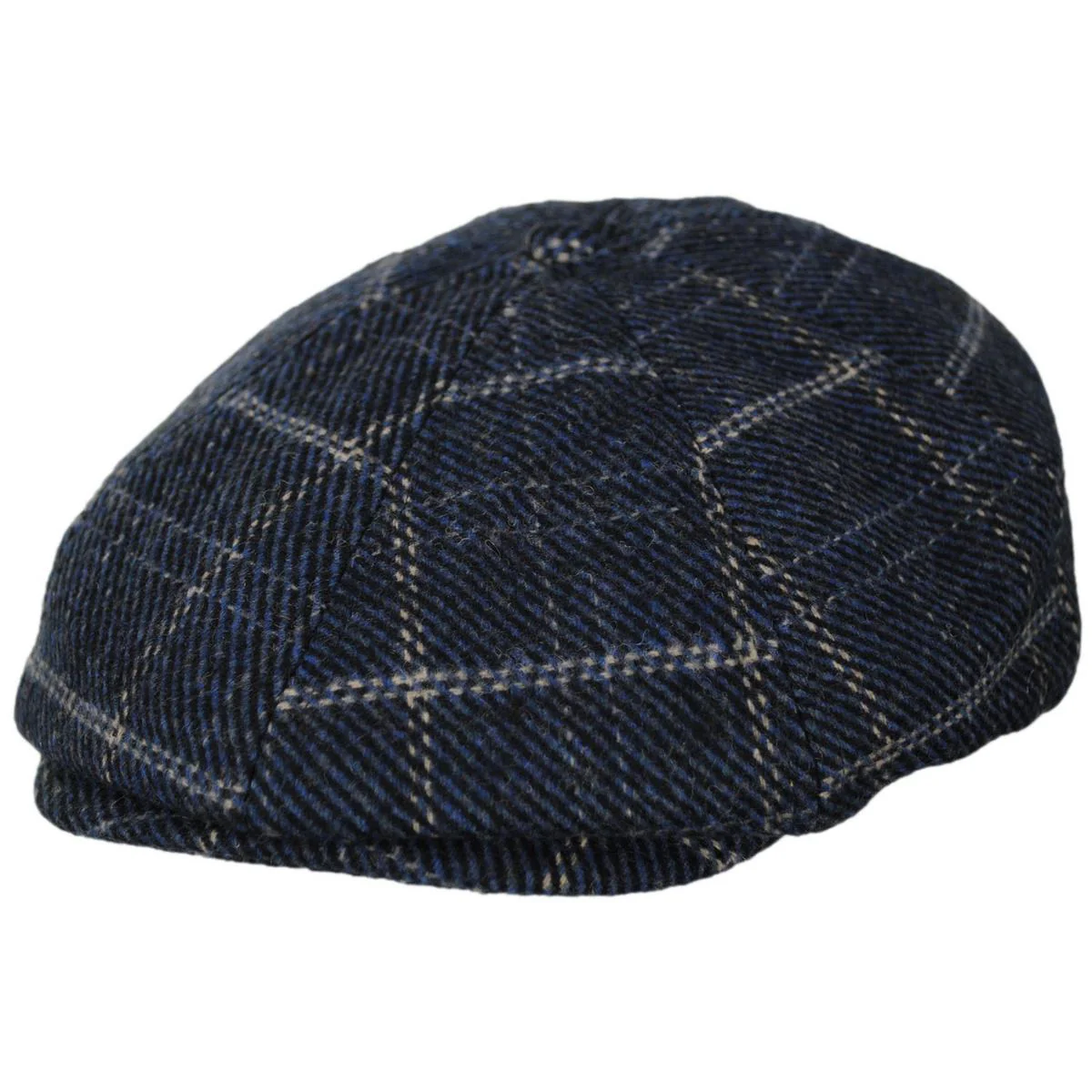 Brood Wool Blend Windowpane Plaid Newsboy Cap
