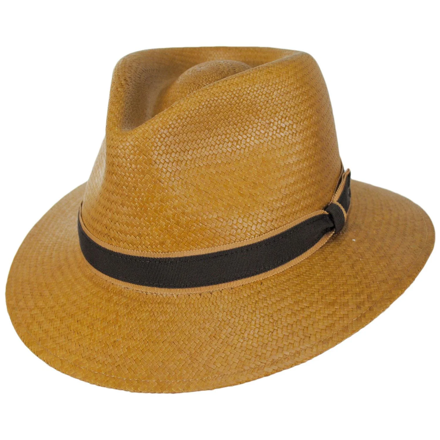 Brooks Panama Straw Fedora Hat - Image 11