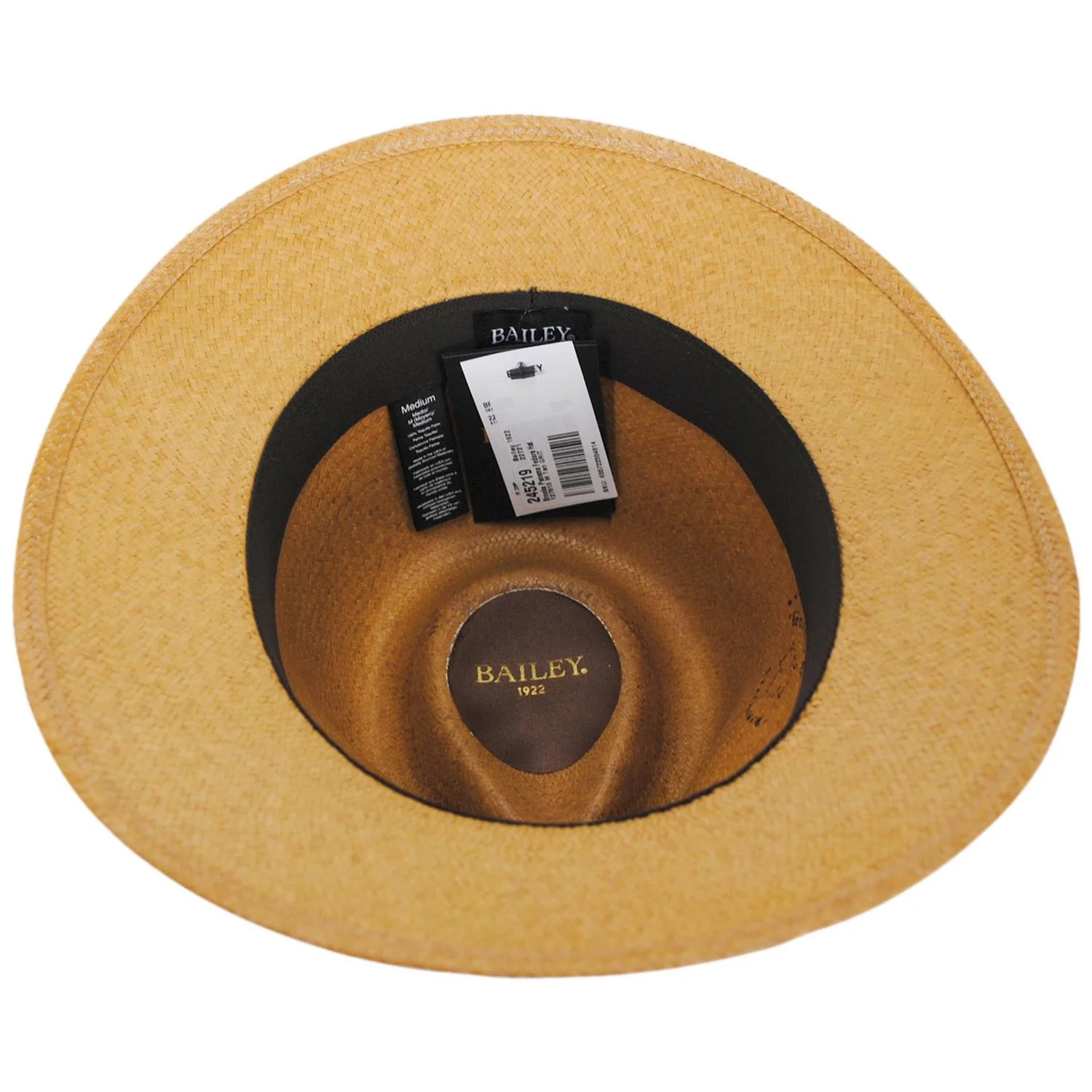 Brooks Panama Straw Fedora Hat - Image 14