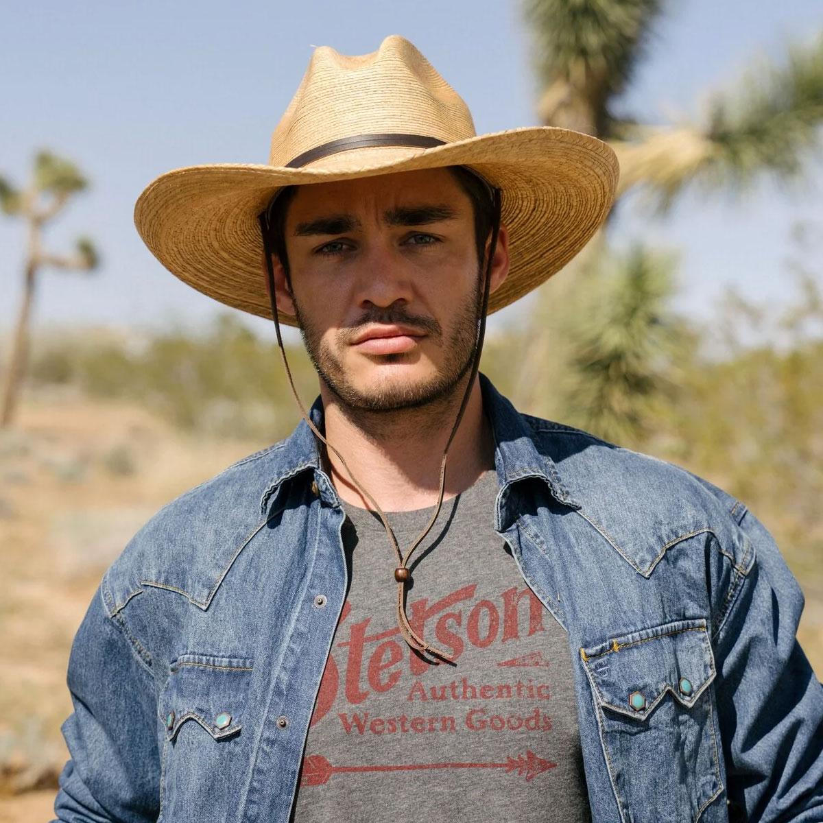 Bryce Palm Leaf Straw Gus Western Hat - Image 5
