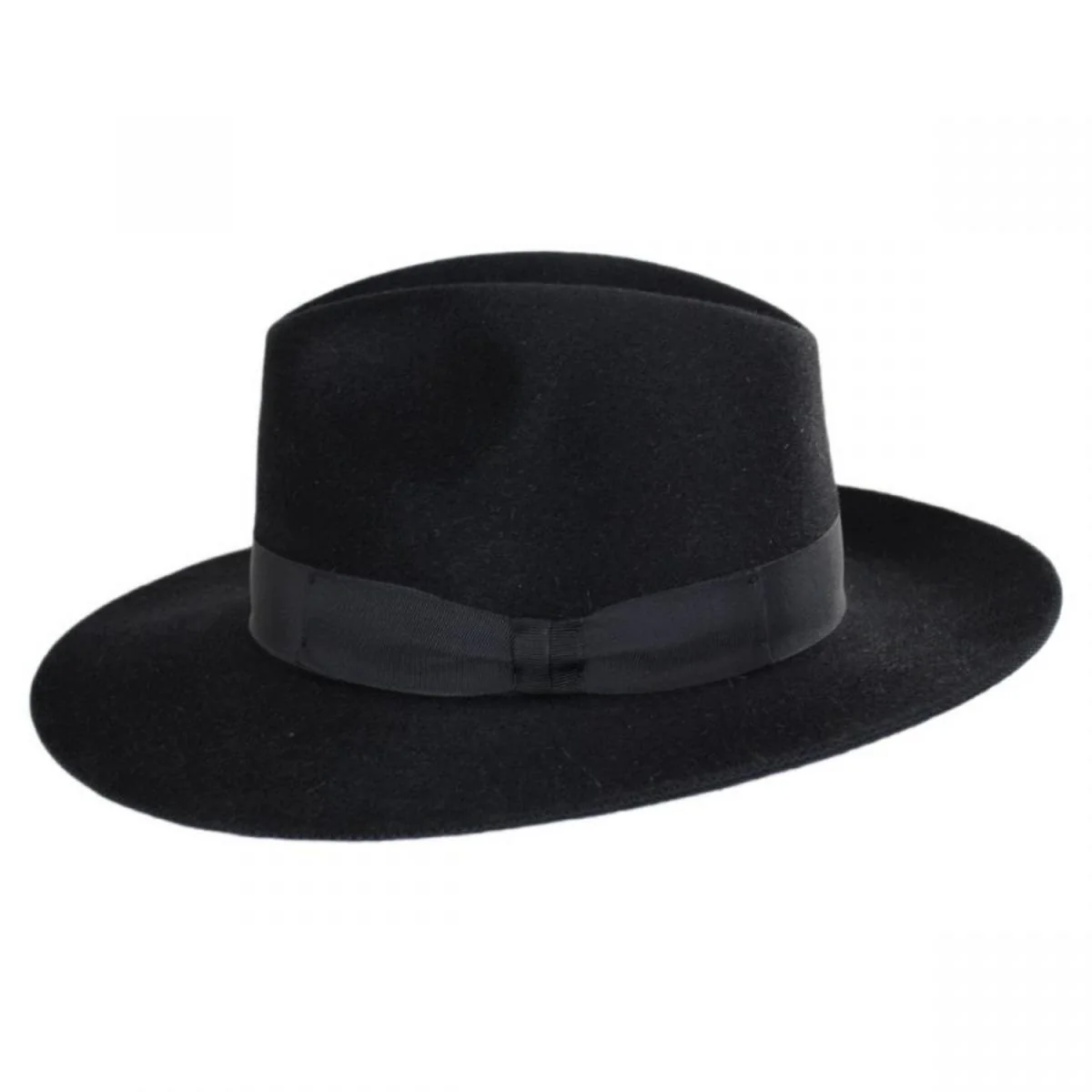 Buck Fur Felt Wide Brim Fedora Hat - Image 3