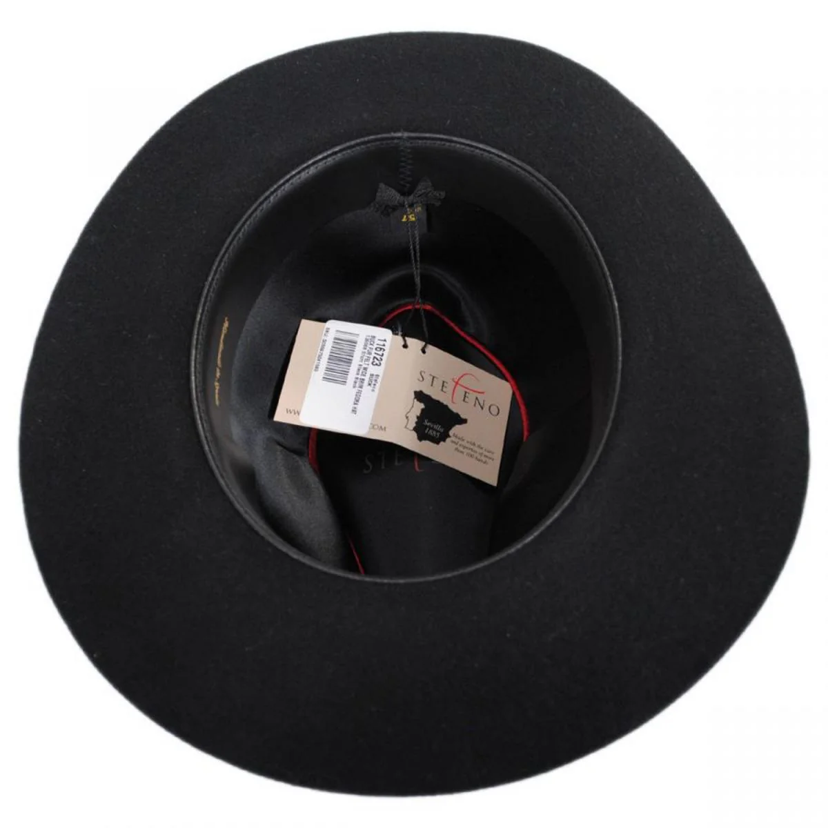 Buck Fur Felt Wide Brim Fedora Hat - Image 4