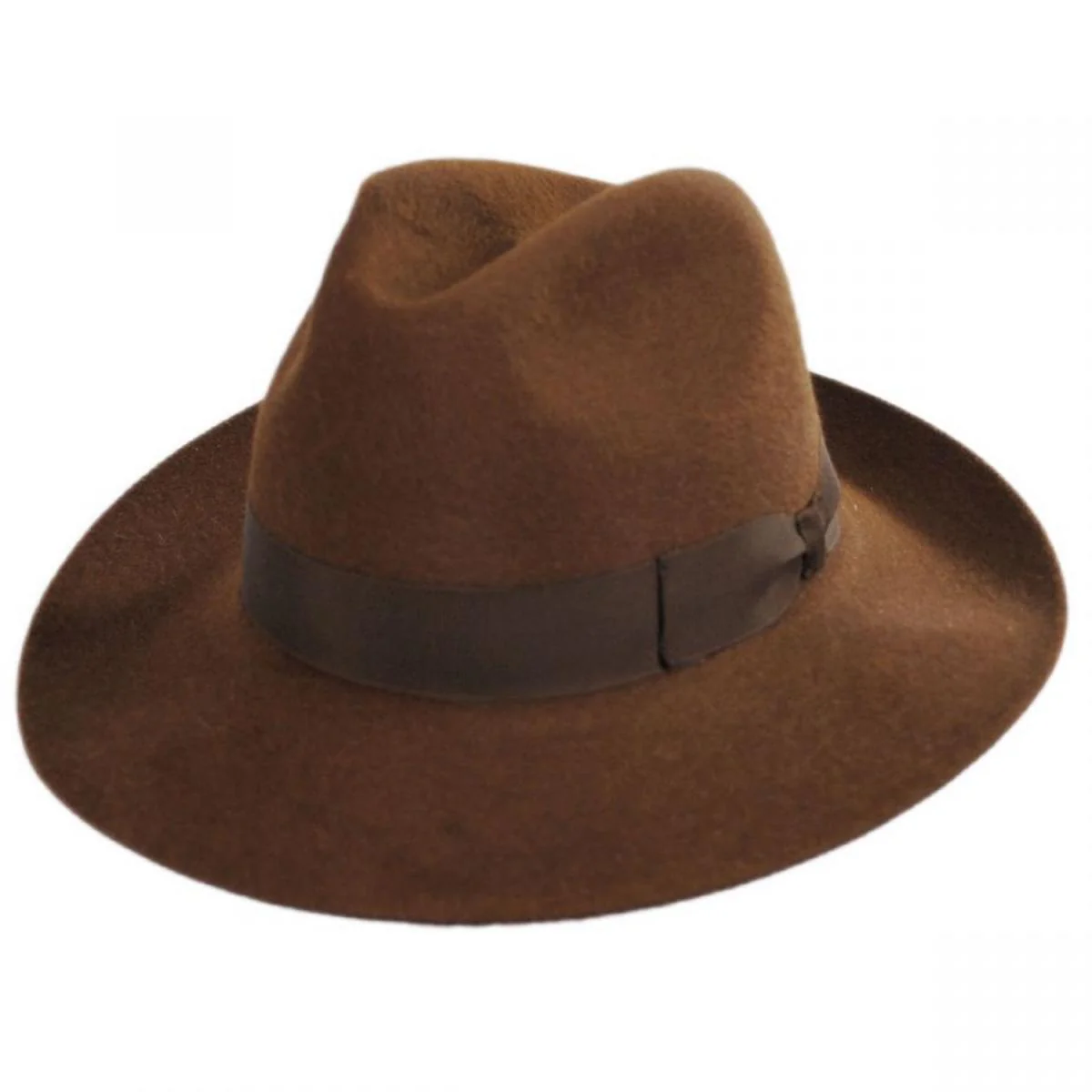Buck Fur Felt Wide Brim Fedora Hat - Image 5