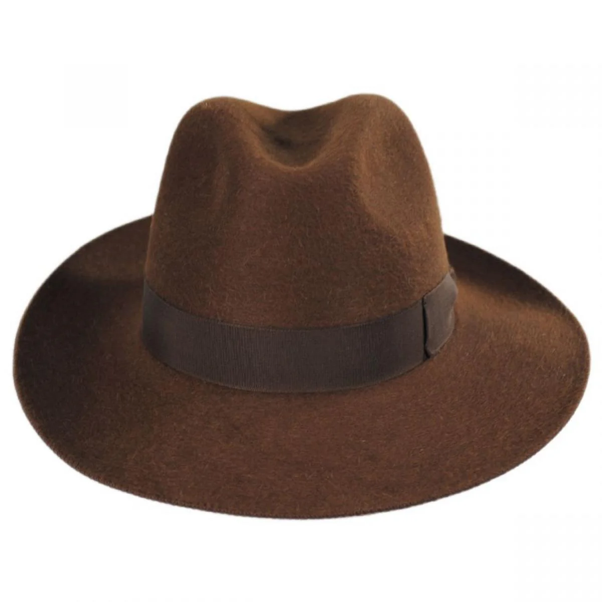 Buck Fur Felt Wide Brim Fedora Hat - Image 6