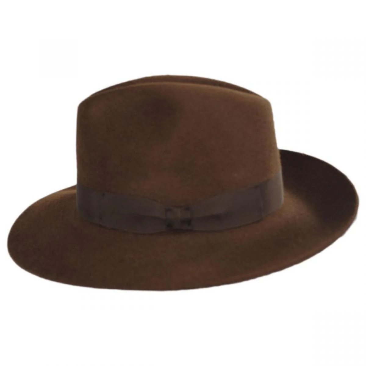 Buck Fur Felt Wide Brim Fedora Hat - Image 7