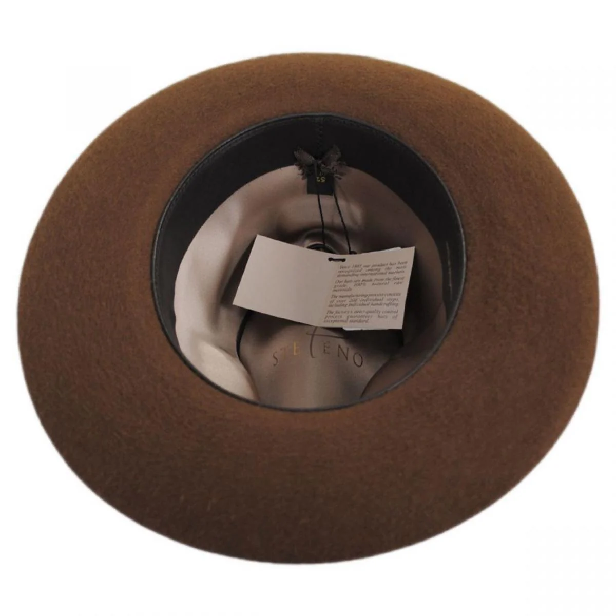 Buck Fur Felt Wide Brim Fedora Hat - Image 8