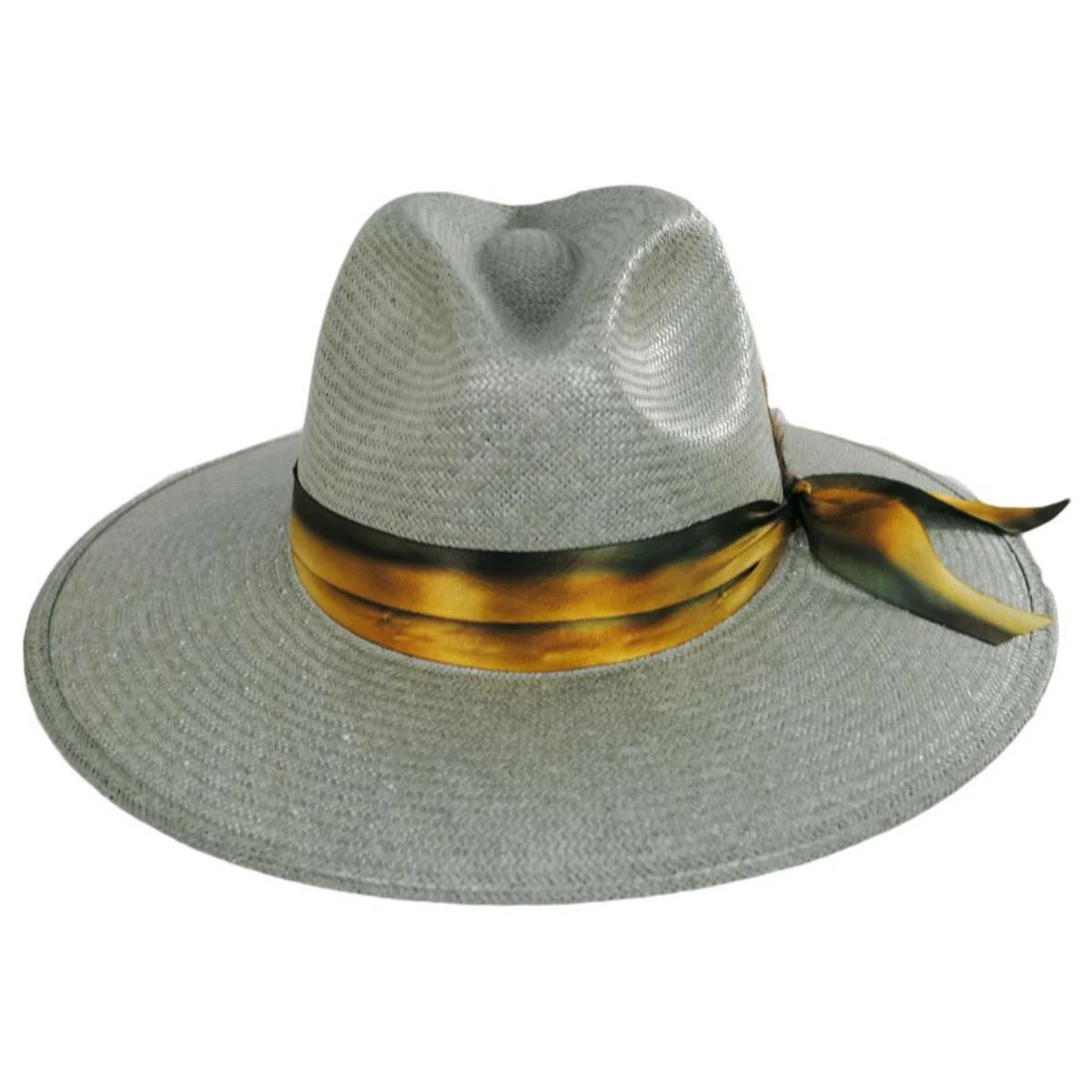 Caelus Shantung Straw Wide Brim Fedora Hat - Image 3
