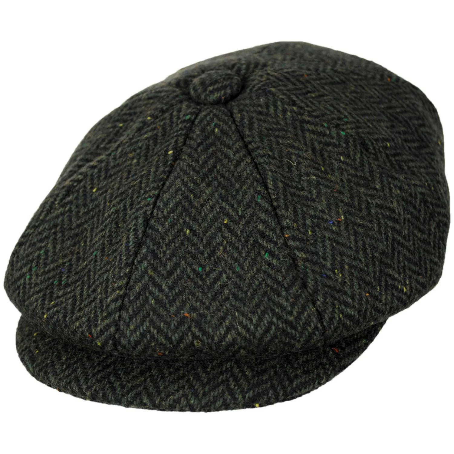 Cambridge Herringbone Wool Newsboy Cap