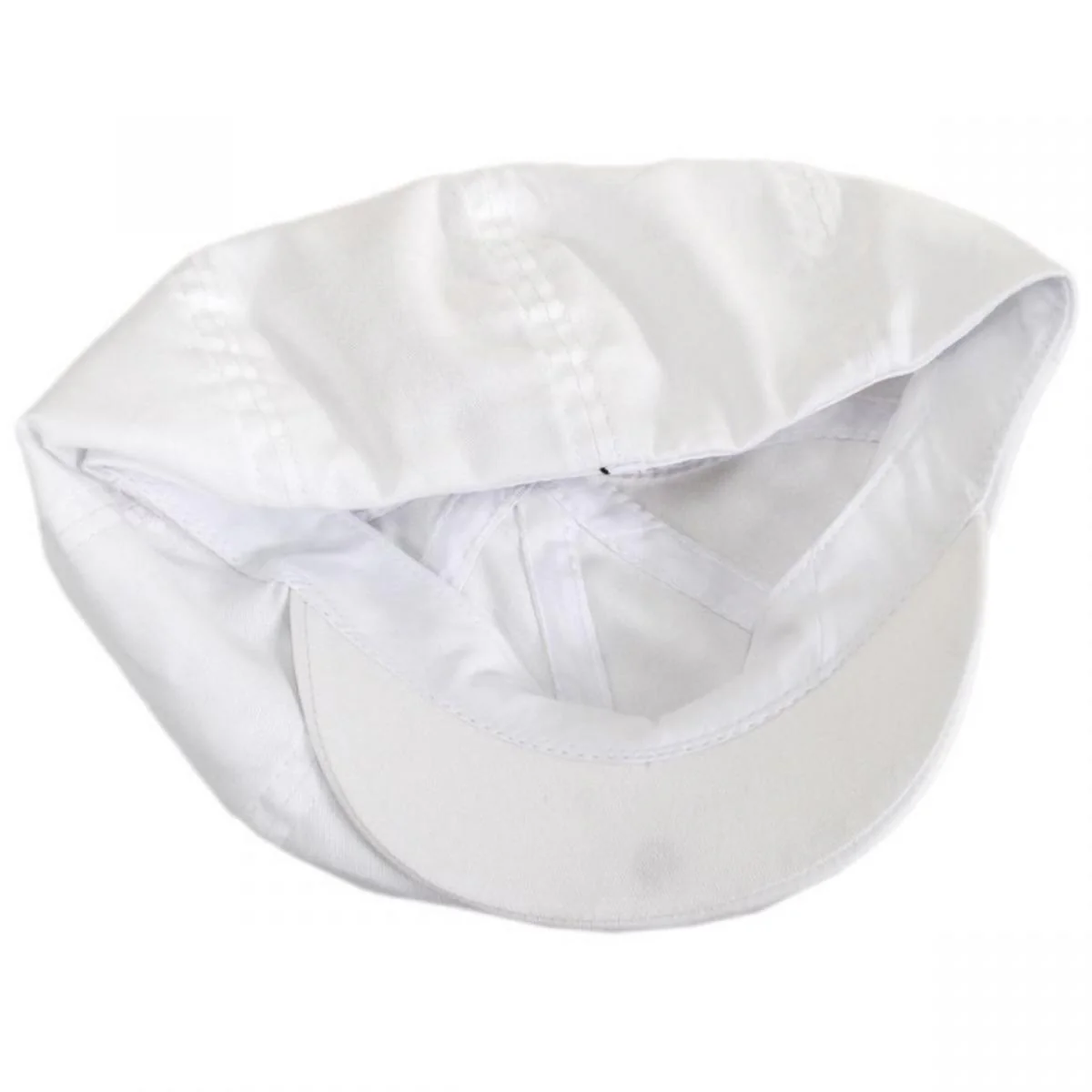 Capper Cotton Newsboy Cap - White - Image 4