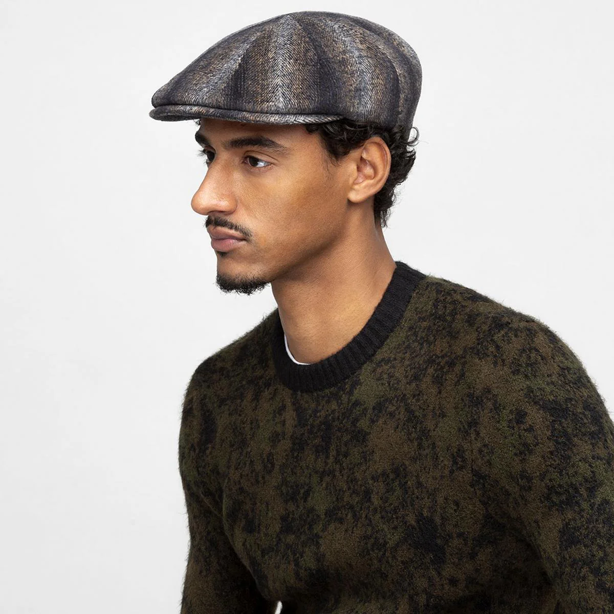 Chadwick Striped Newsboy Cap - Image 5