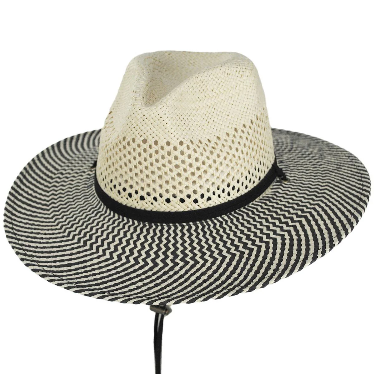 Chevron Toyo Straw Aussie Fedora Hat
