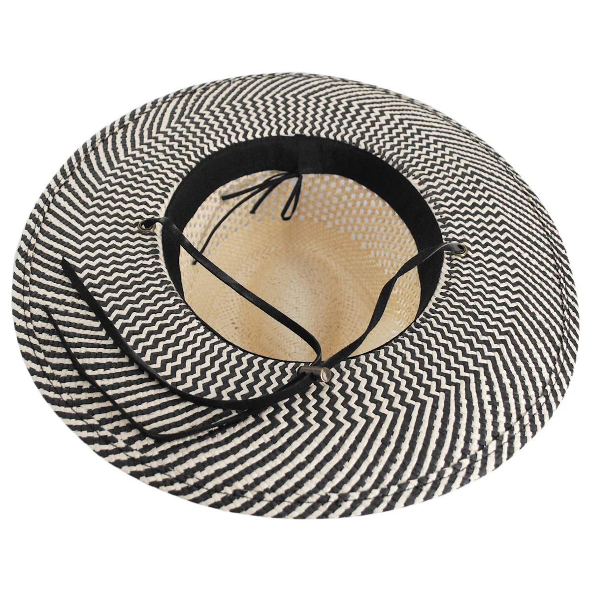 Chevron Toyo Straw Aussie Fedora Hat - Image 4