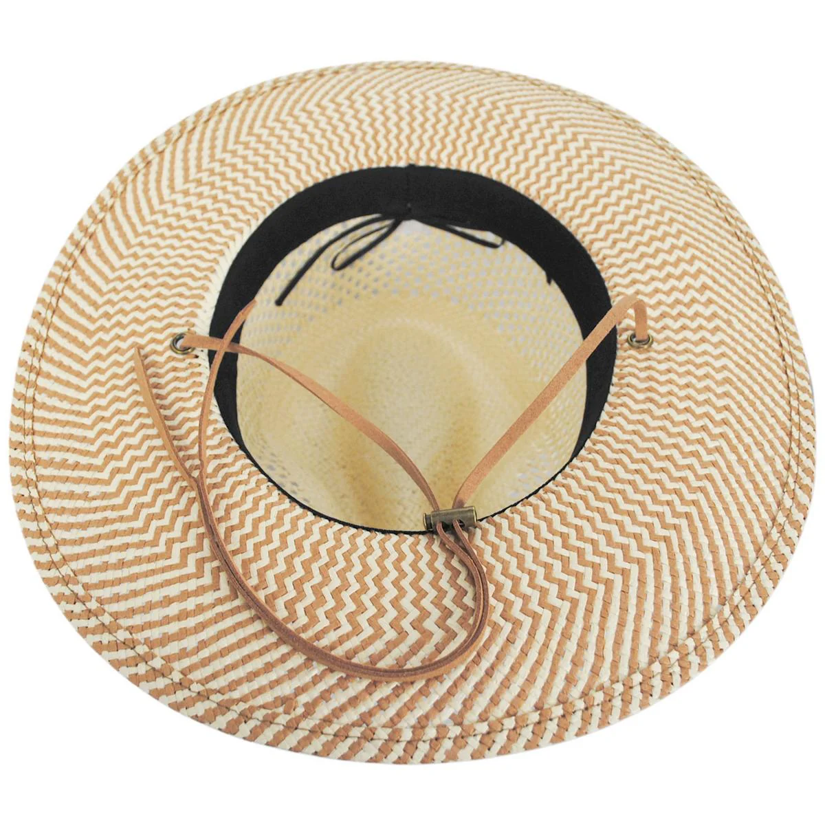 Chevron Toyo Straw Aussie Fedora Hat - Image 8