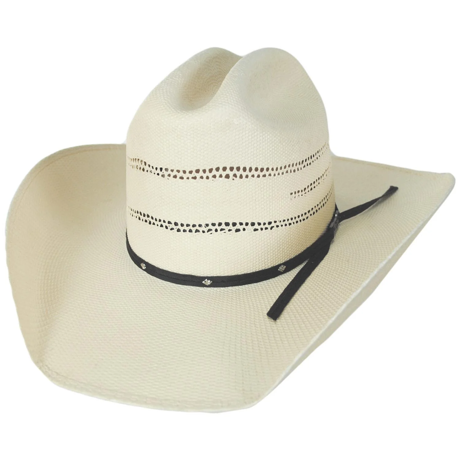 Chino Bangora Straw Western Hat