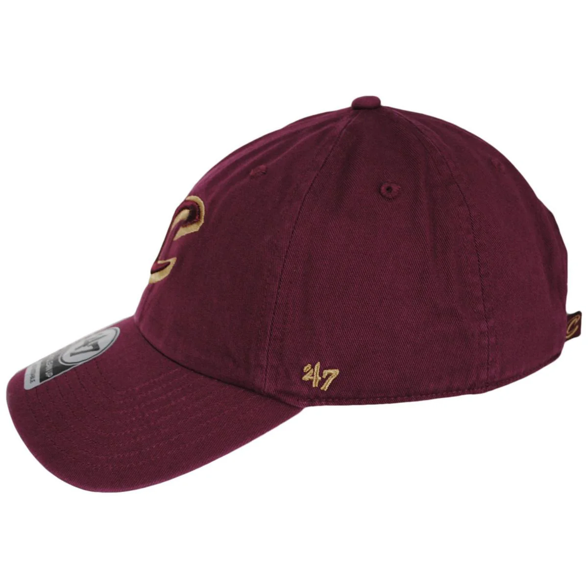 Cleveland Cavaliers NBA Clean Up Strapback Baseball Cap Dad Hat - Image 3