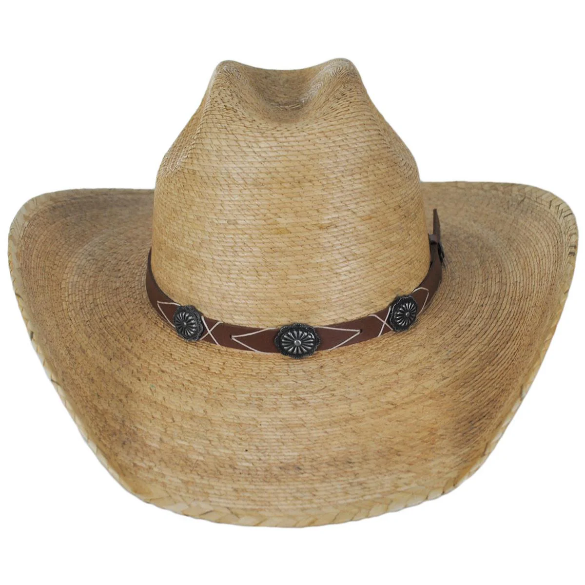 Cowhand Palm Leaf Straw Western Hat - Image 2