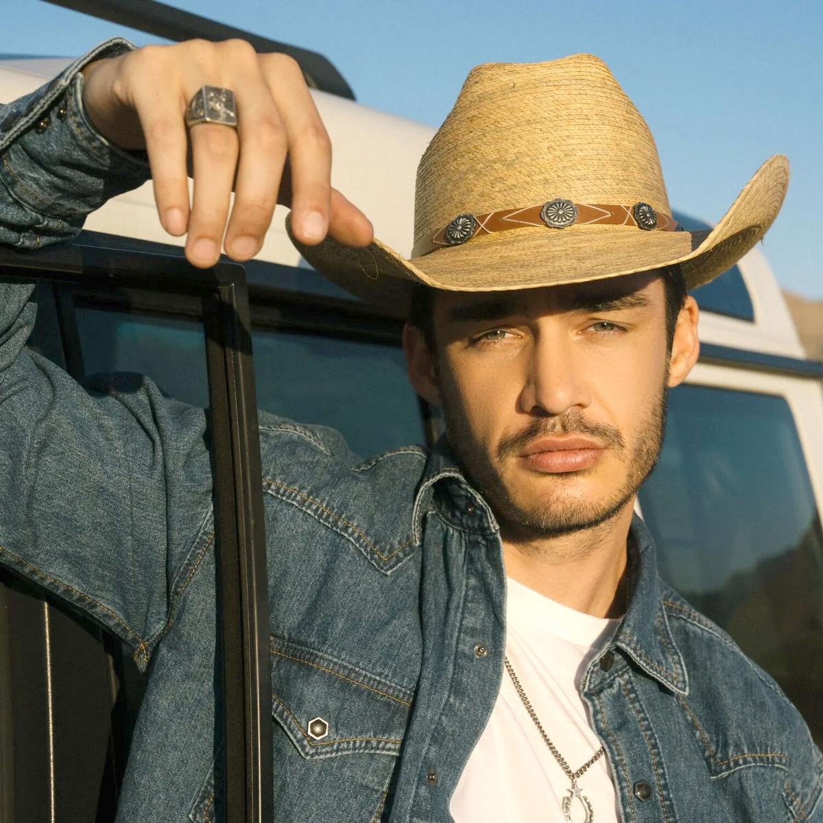 Cowhand Palm Leaf Straw Western Hat - Image 5