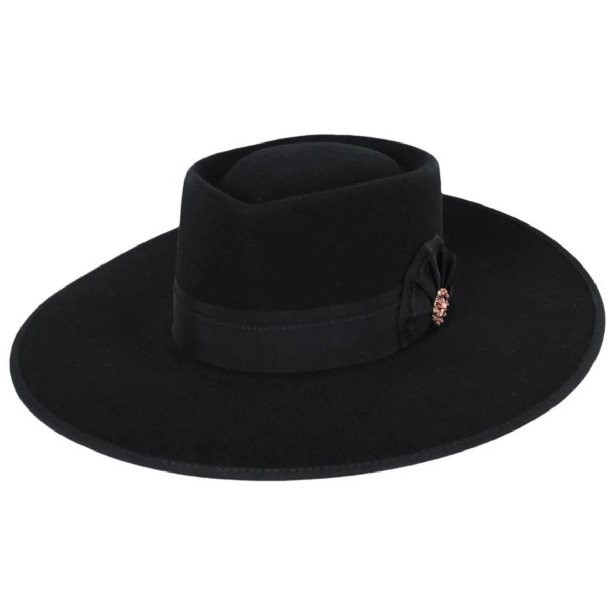 Cowpuncher Wool and Angora Felt Gambler Hat - Image 5
