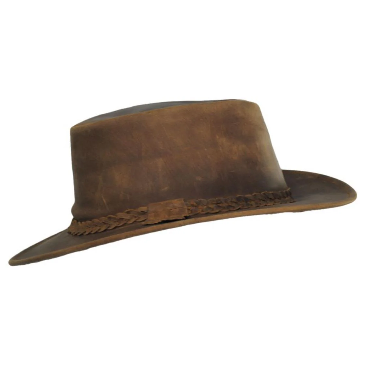 Crusher Leather Outback Hat - Copper - Image 5
