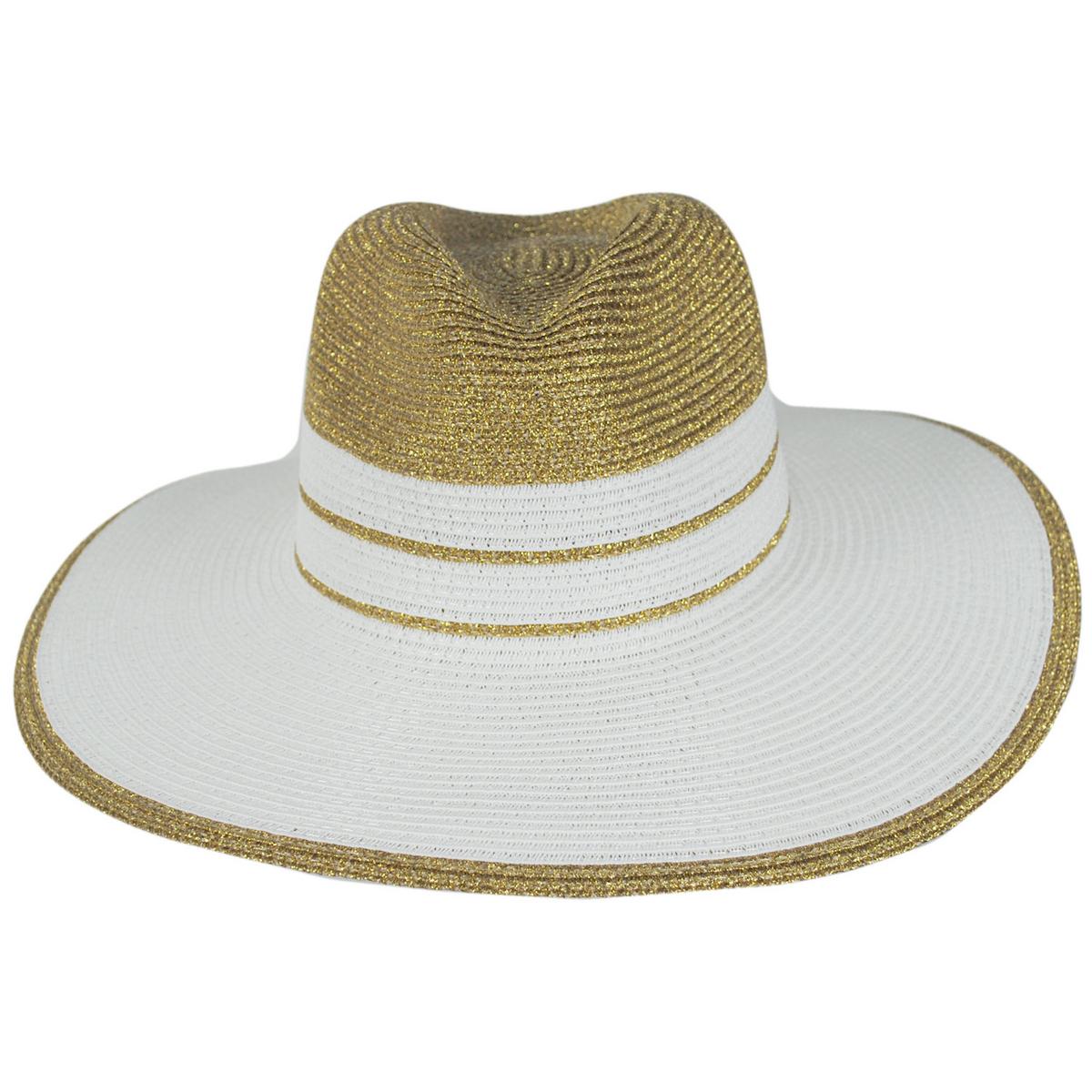 Danielle Two-Tone Toyo Straw Fedora Hat - Image 3