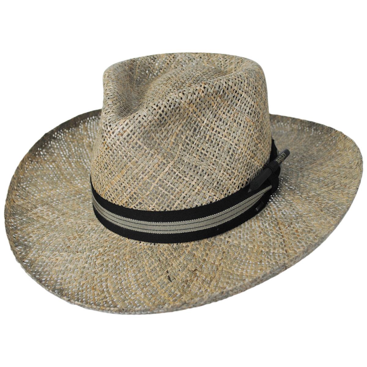 Daxton Seagrass Straw Fedora Hat